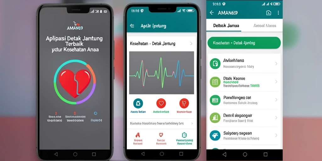 Antarmuka AMAN69 yang informatif dan fungsional untuk memantau detak jantung.