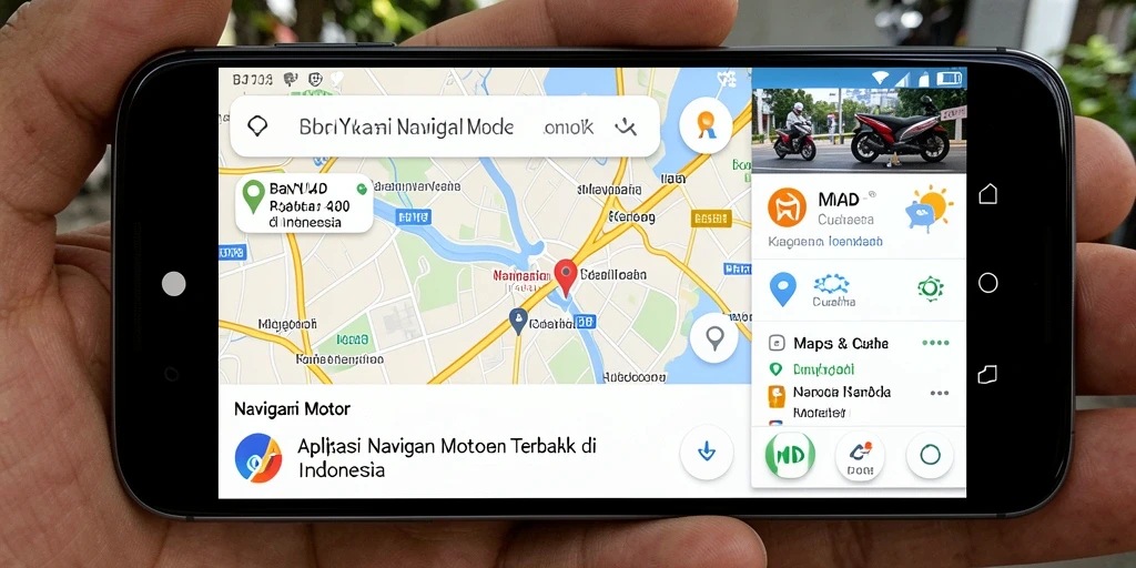 Tampilan antarmuka aplikasi BANYU4D untuk Navigasi Motor.