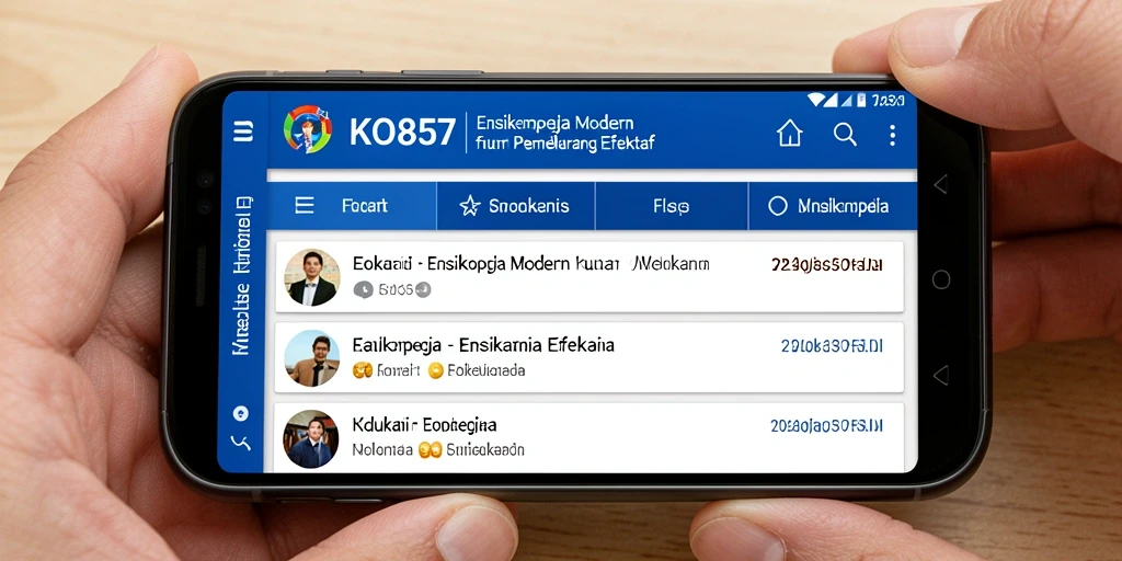 Antarmuka intuitif aplikasi Ensiklopedia KO857