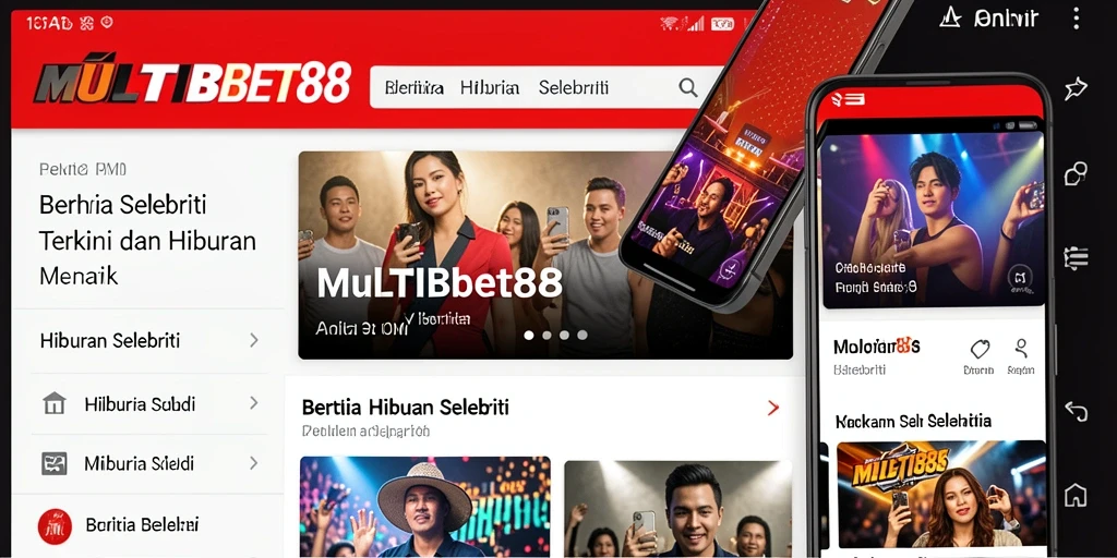 Antarmuka MULTIBET88 menampilkan berita hiburan terbaru.