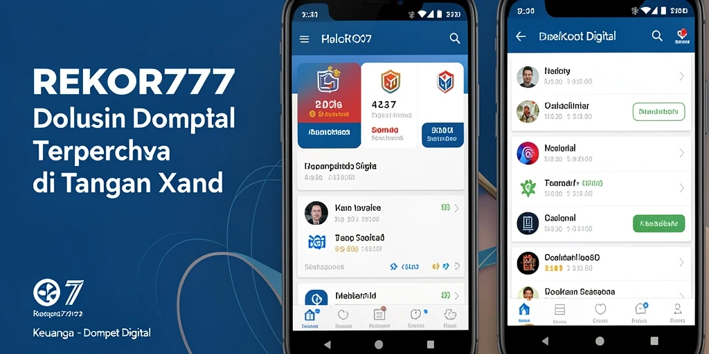 Tampilan utama aplikasi REKOR777 yang menampilkan fungsi Dompet Digital.
