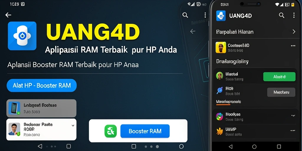 Antarmuka UANG4D yang intuitif dan fungsional untuk pengoptimalan RAM.